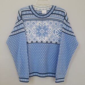 Hanna Andersson Sweater Unisex Fair Isle Snowflake Alpine Nordic 100% Cotton
